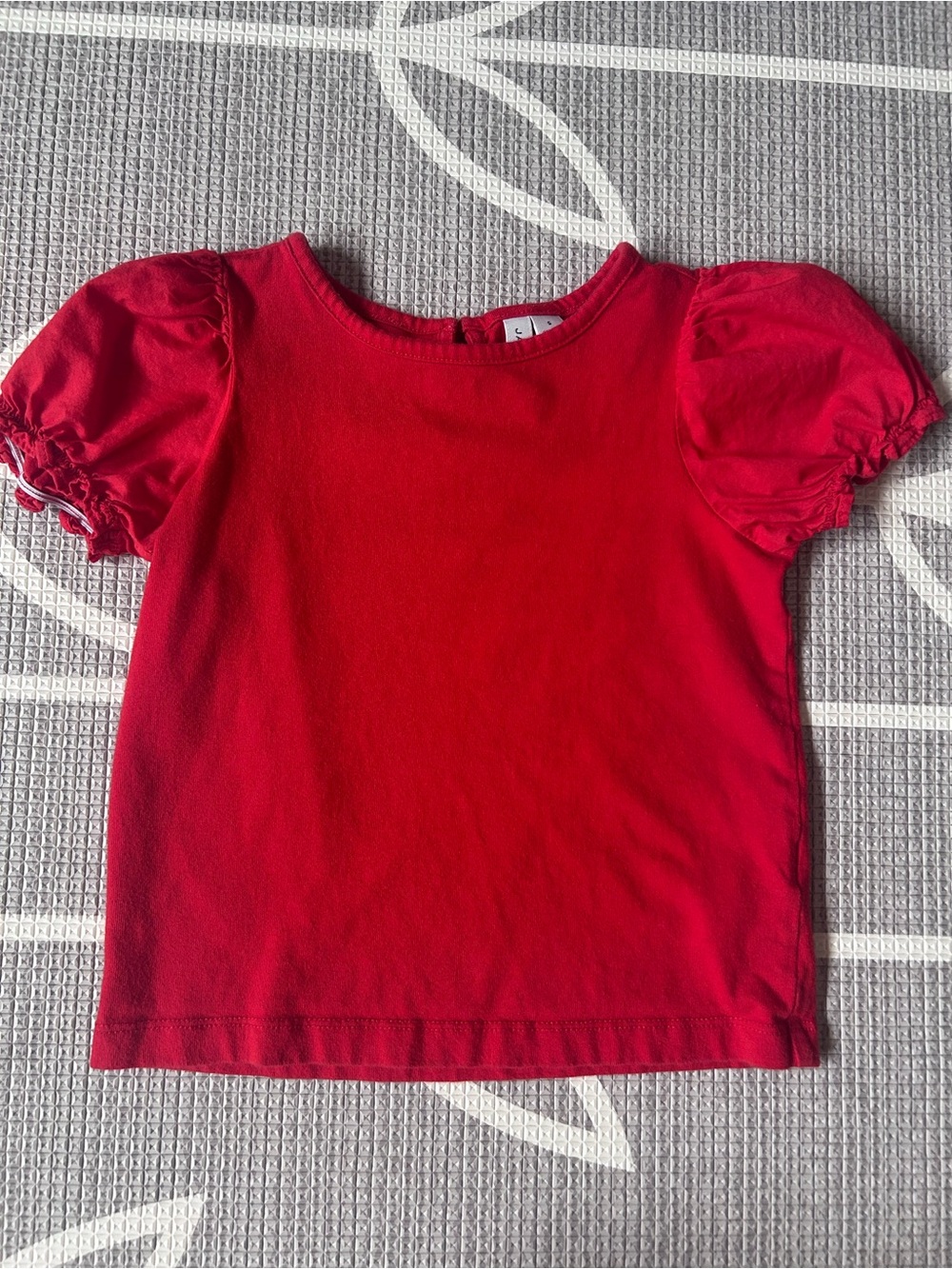 Janie and Jack Red Puff-Sleeve Tee